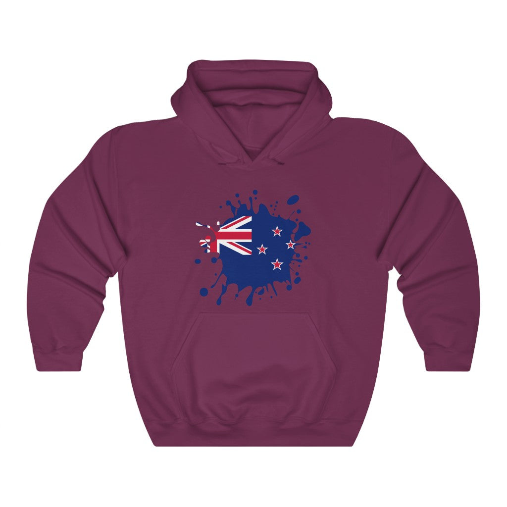 New Zealand Splat Flag Hoodie Sweatshirt - Unisex