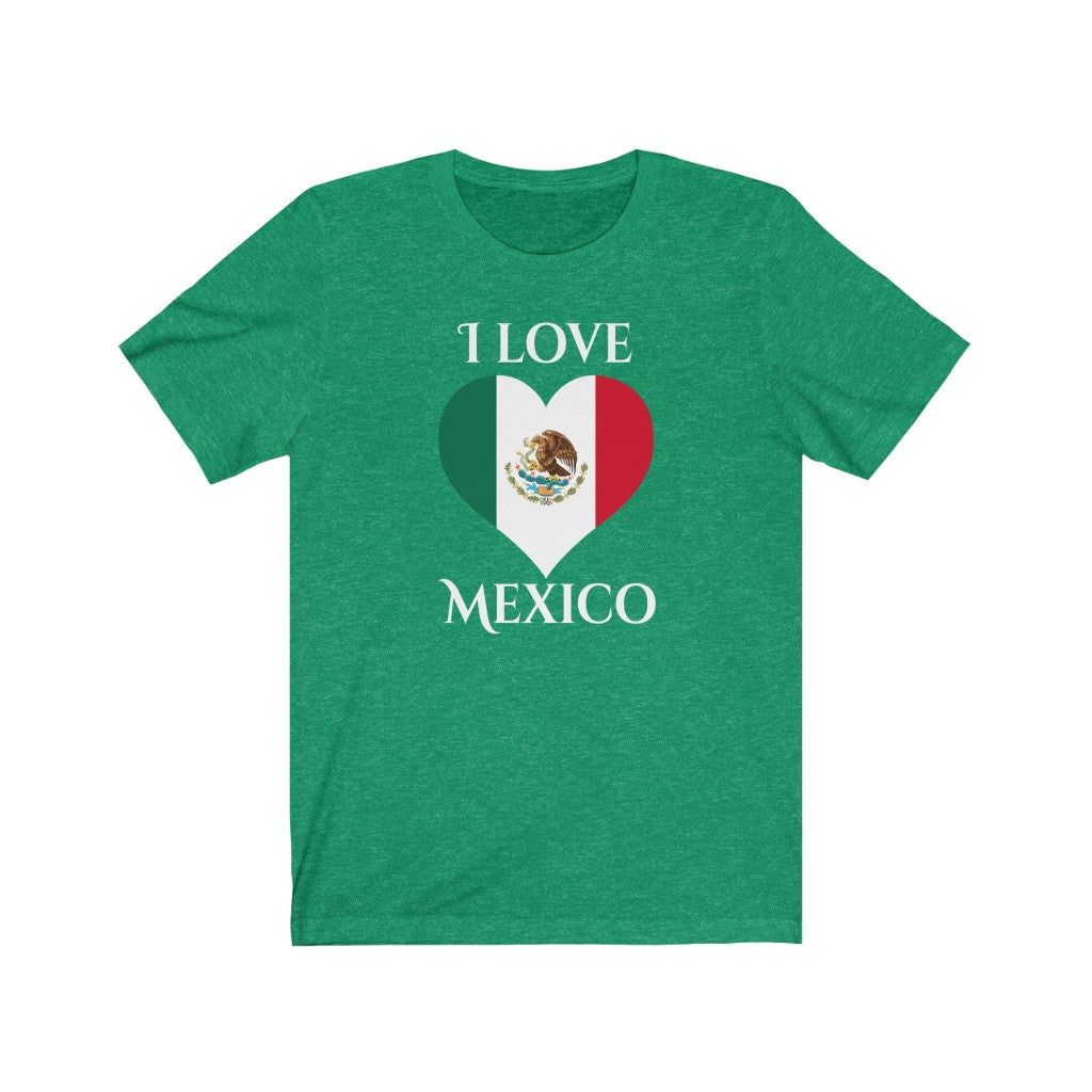 Mexico Heart Flag Premium Tee 2 - Unisex