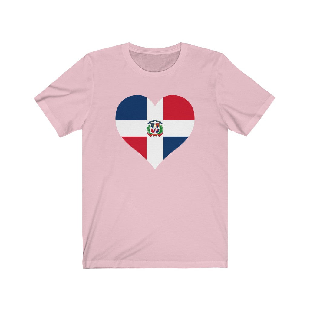 Dominican Republic Heart Flag Premium Tee - Unisex
