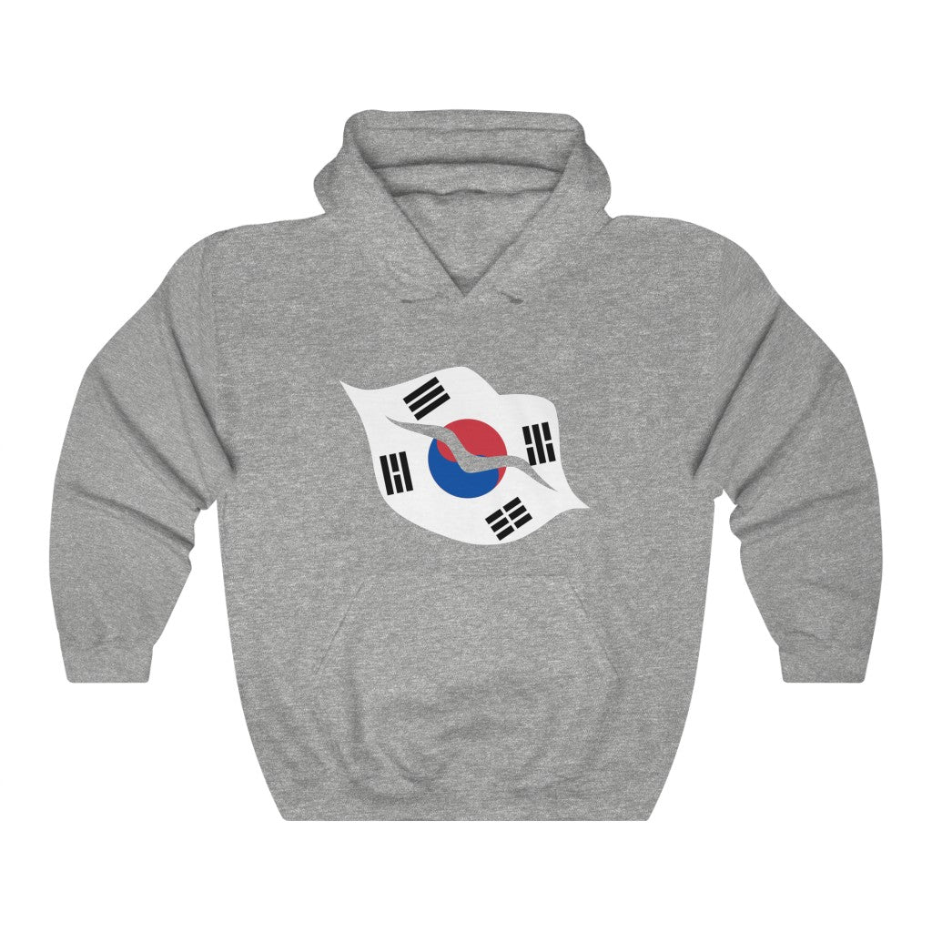 South Korea Lips Flag Hoodie Sweatshirt - Unisex