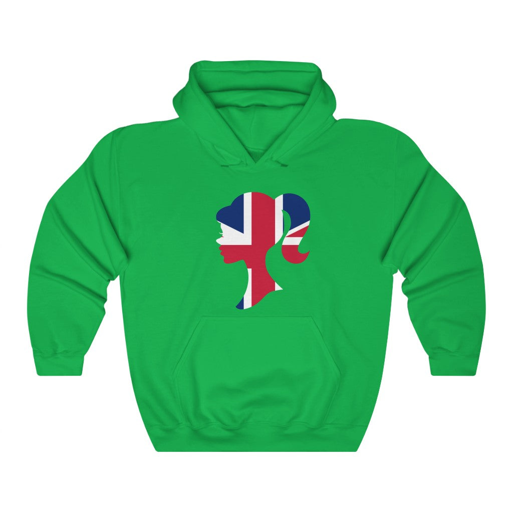 United Kingdom Girl Flag Hoodie Sweatshirt - Unisex