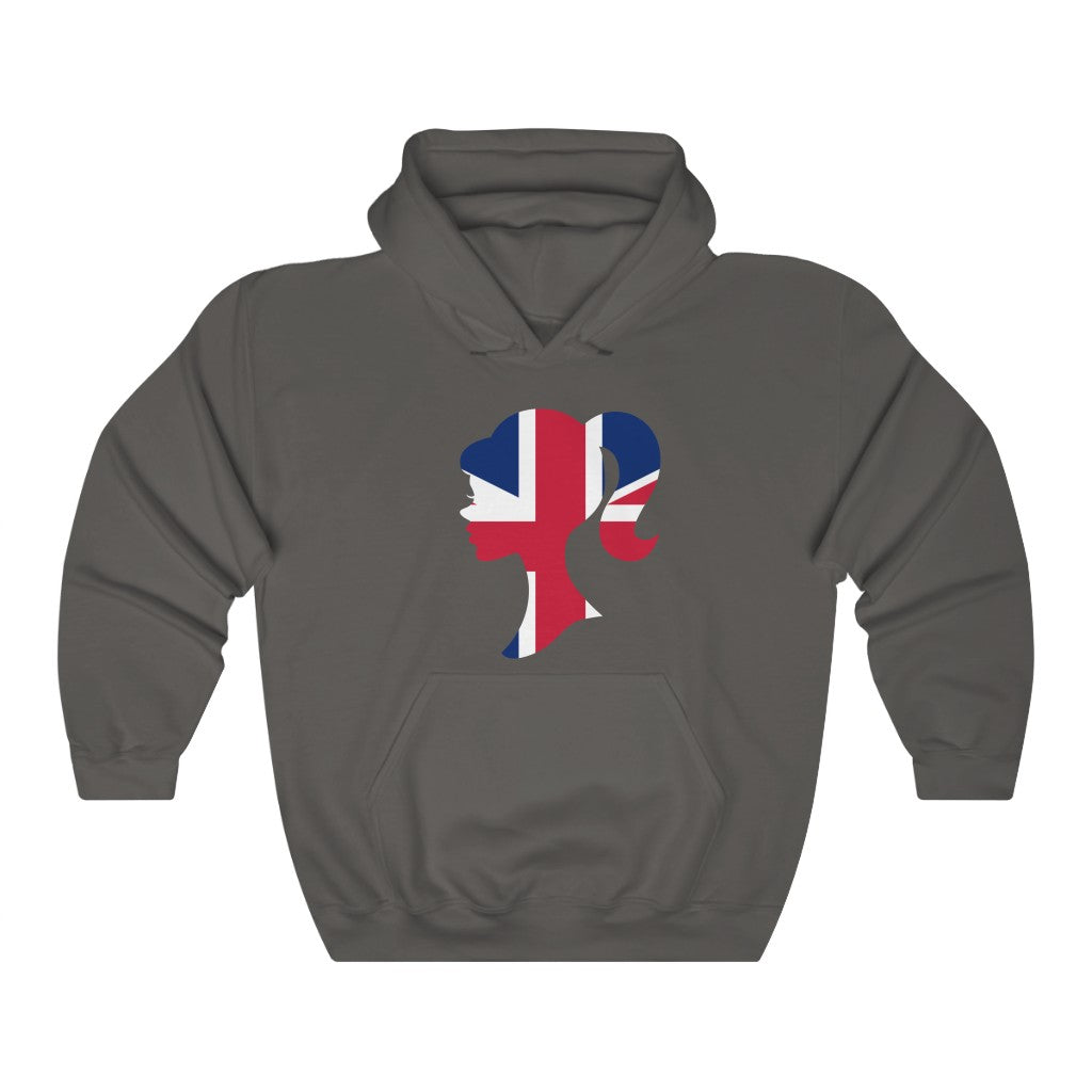 United Kingdom Girl Flag Hoodie Sweatshirt - Unisex
