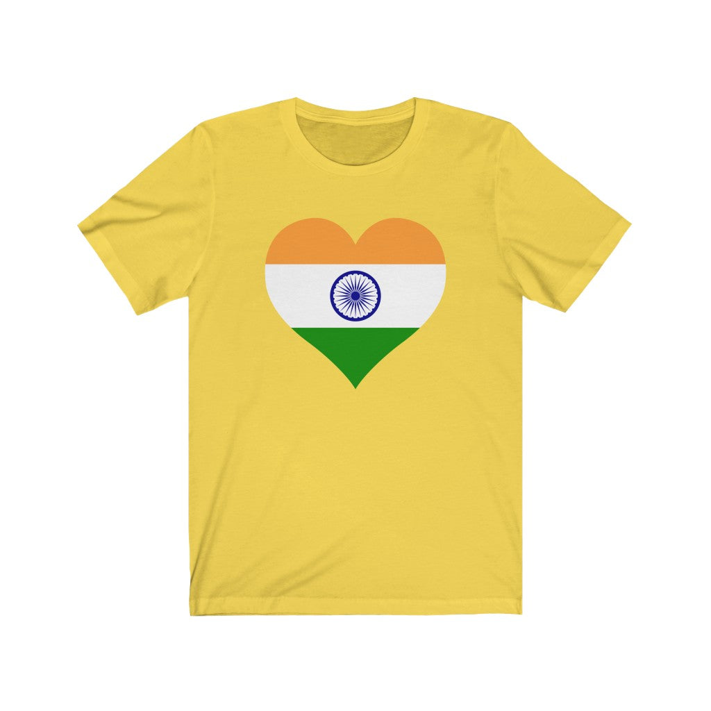 India Heart Flag Premium Tee - Unisex