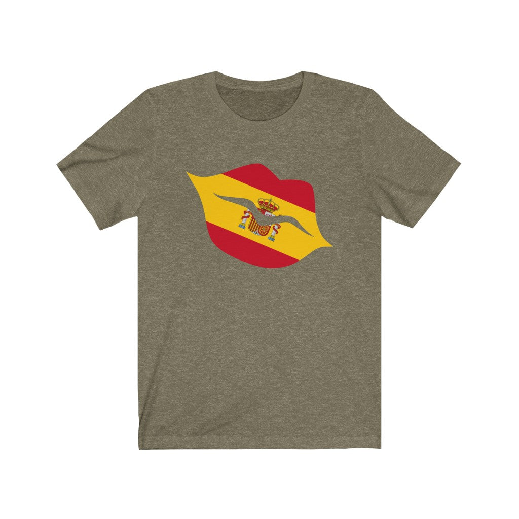 Spain Lips Flag Premium Tee - Unisex
