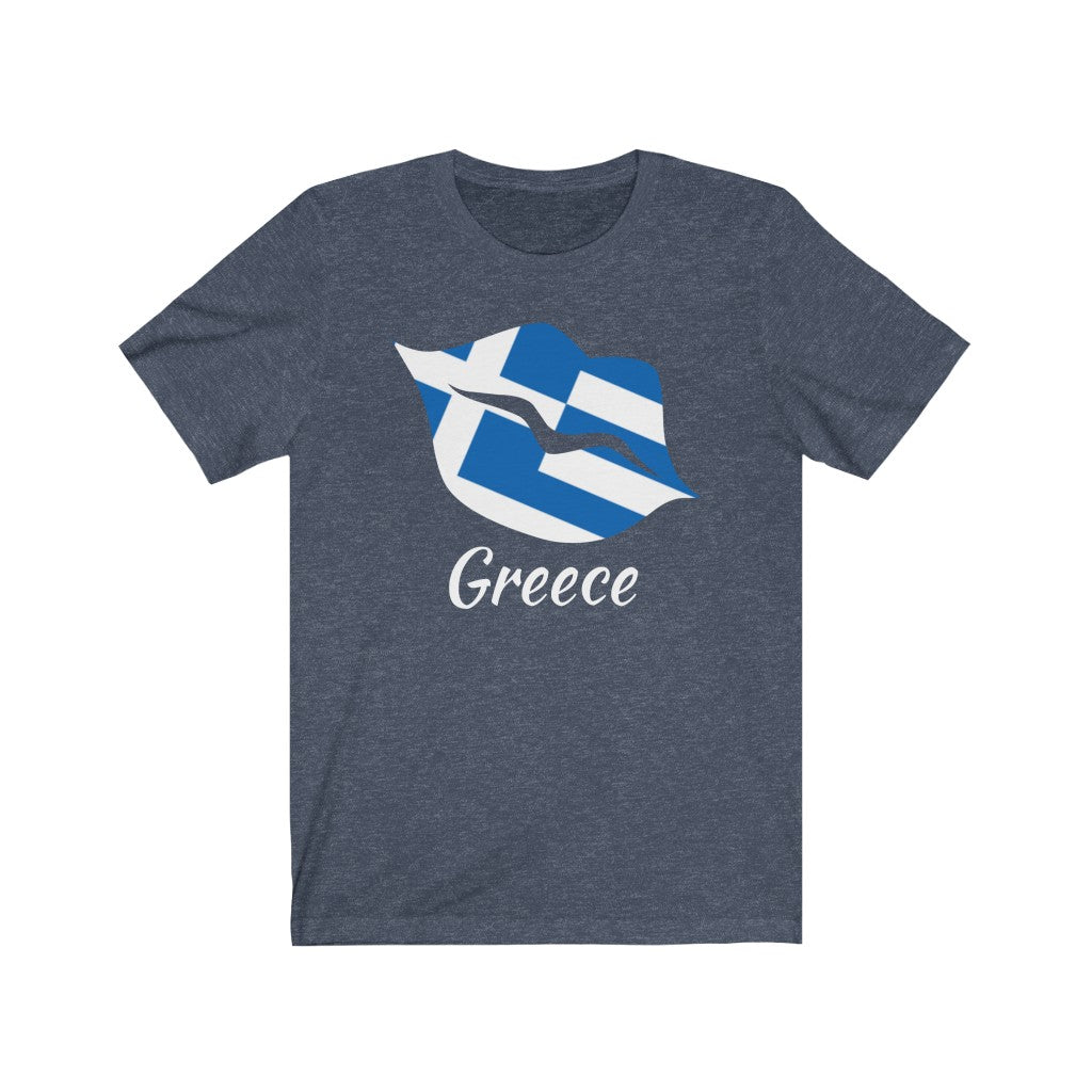 Greece Lips Flag Premium Tee 2 - Unisex