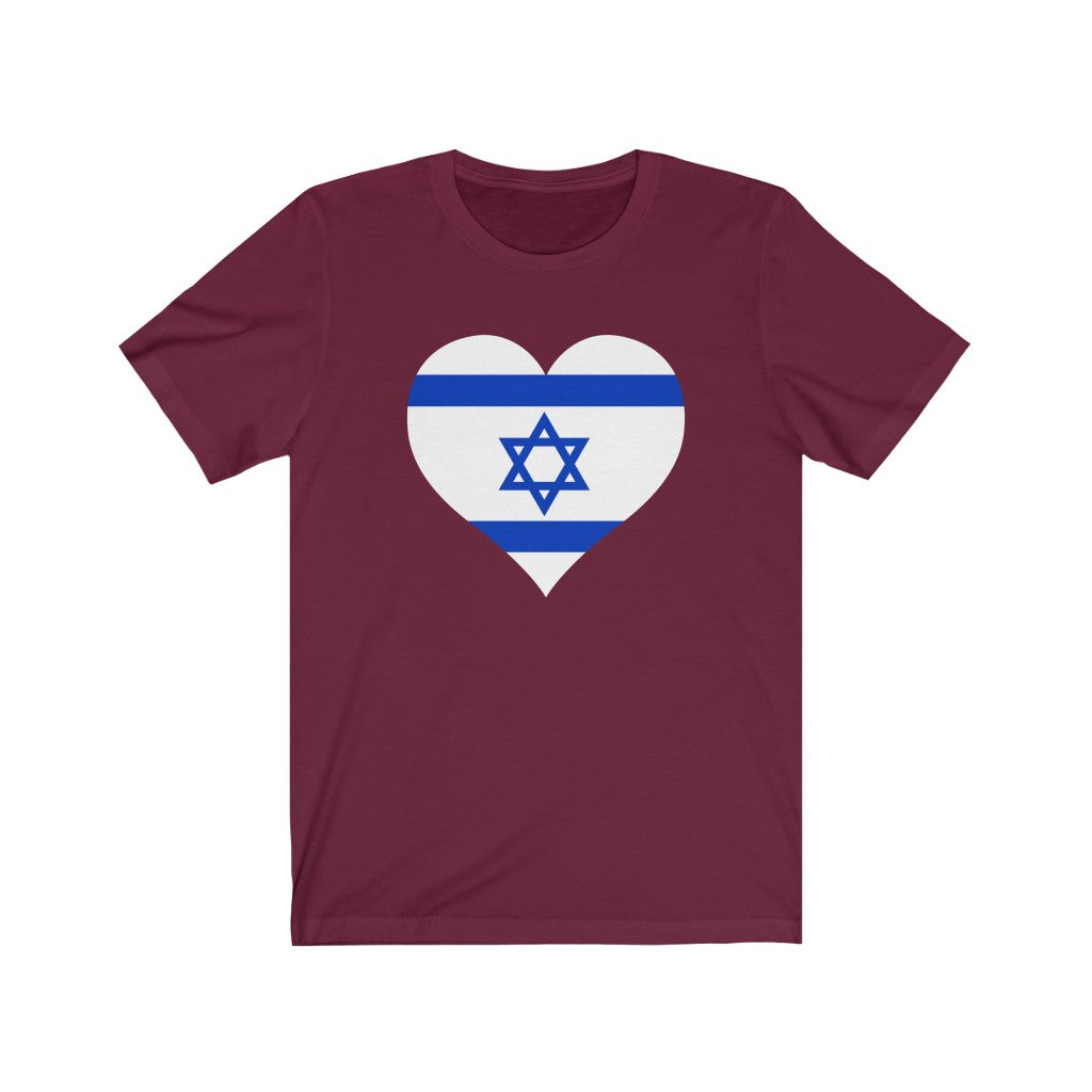 Israel Heart Flag Premium Tee - Unisex