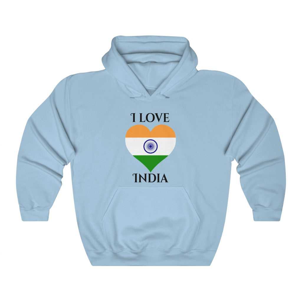 India Heart Flag Hoodie Sweatshirt 1 - Unisex