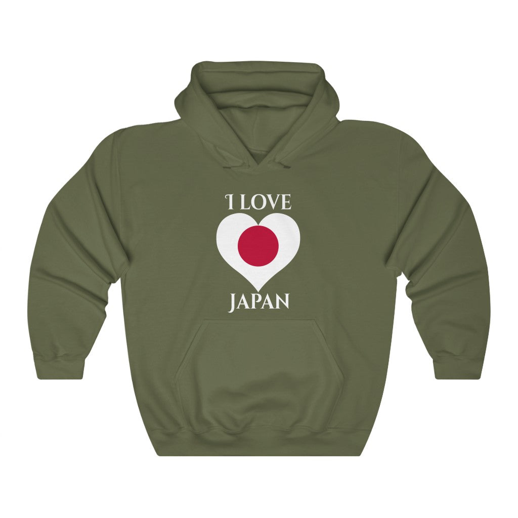 Japan Heart Flag Hoodie Sweatshirt 2 - Unisex
