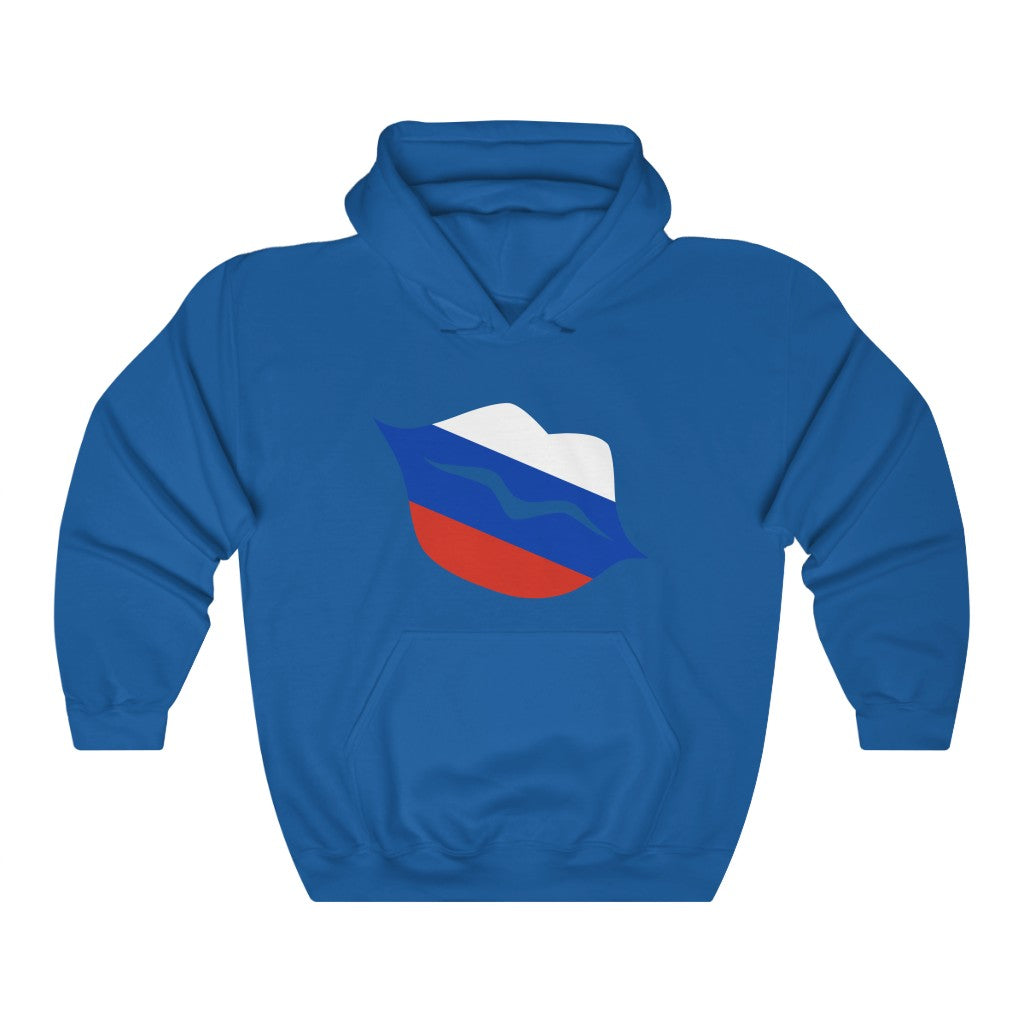 Russia Lips Flag Hoodie Sweatshirt - Unisex