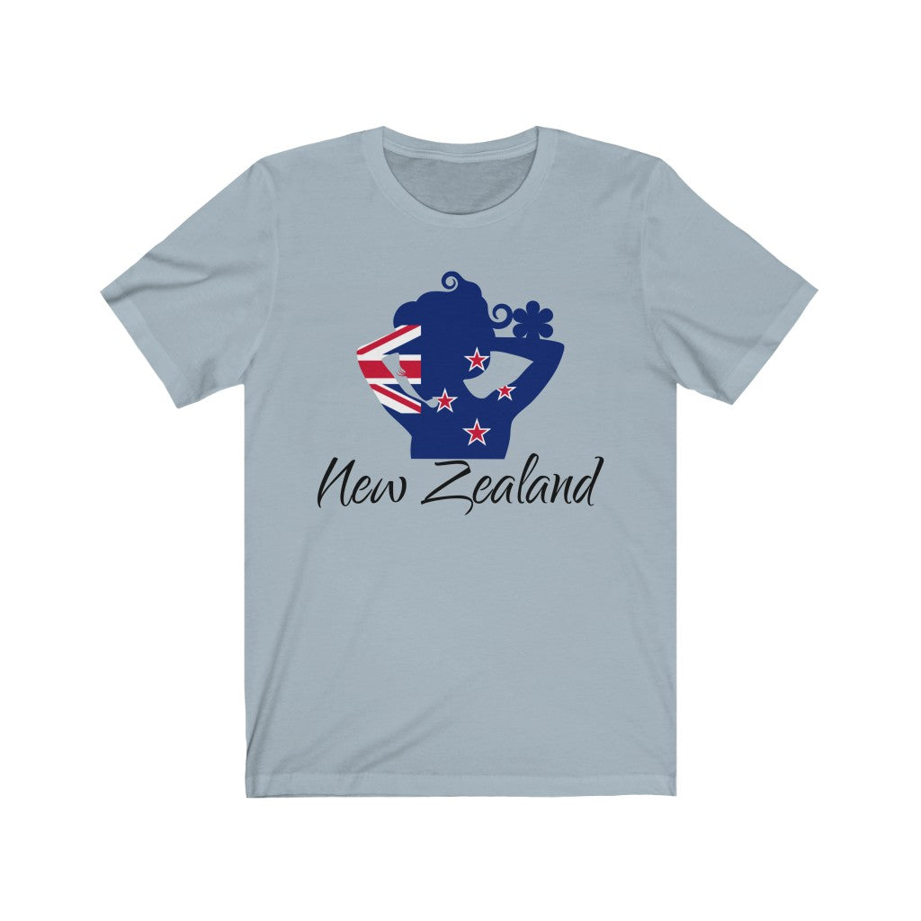 New Zealand Lady Flag Premium Tee 1 - Unisex