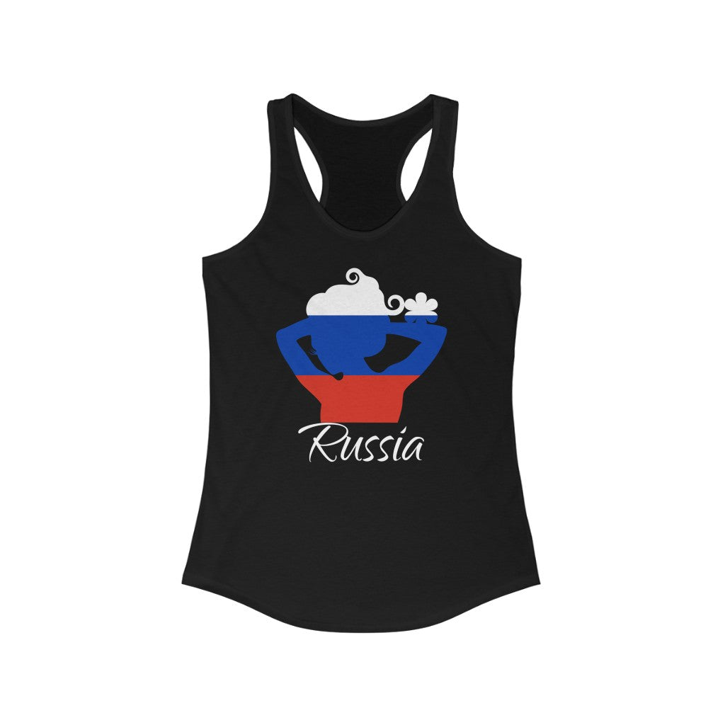 Russia Lady Flag Tank 2 - Women