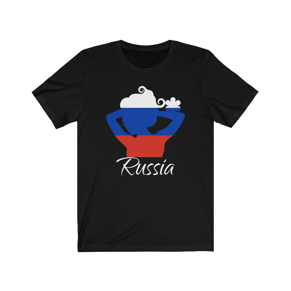 Russia Lady Flag Premium Tee 2 - Unisex