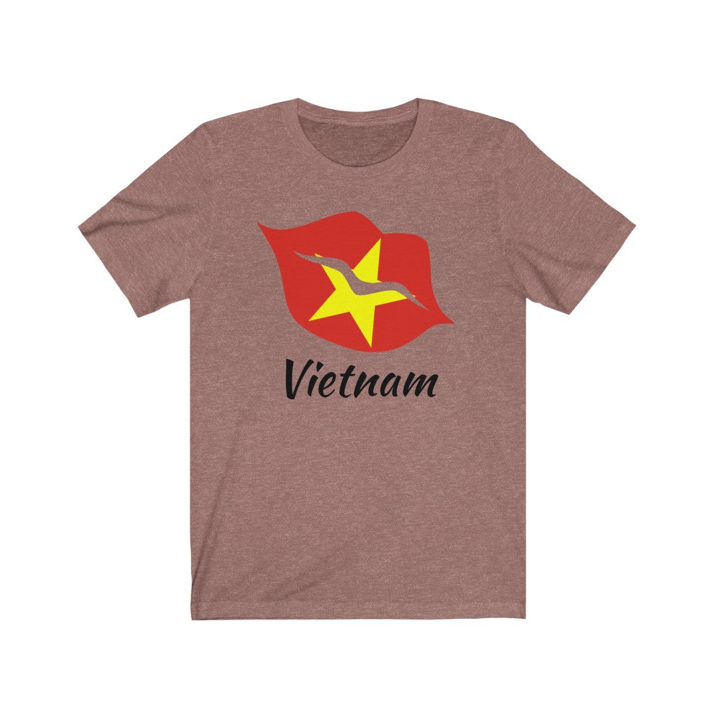 Vietnam Lips Flag Premium Tee 1 - Unisex