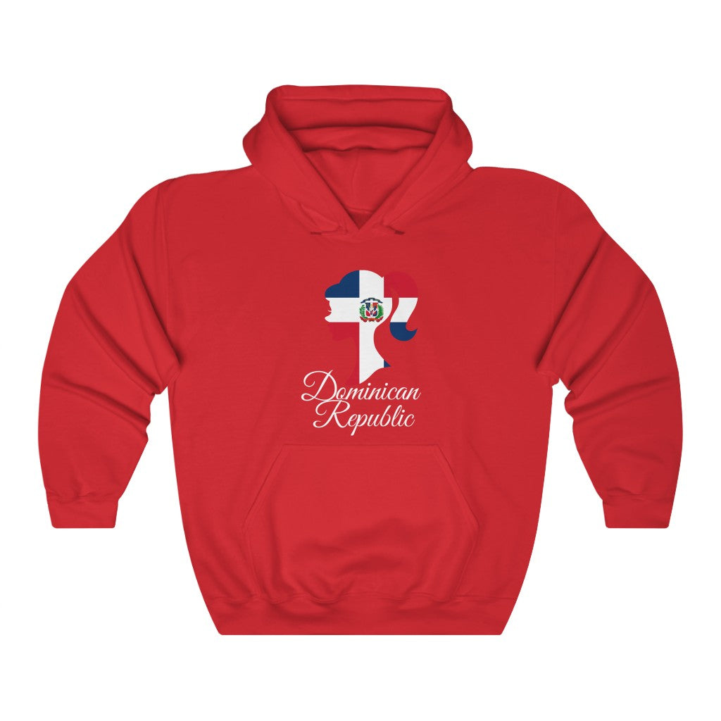 Dominican Republic Girl Flag Hoodie Sweatshirt 2 - Unisex