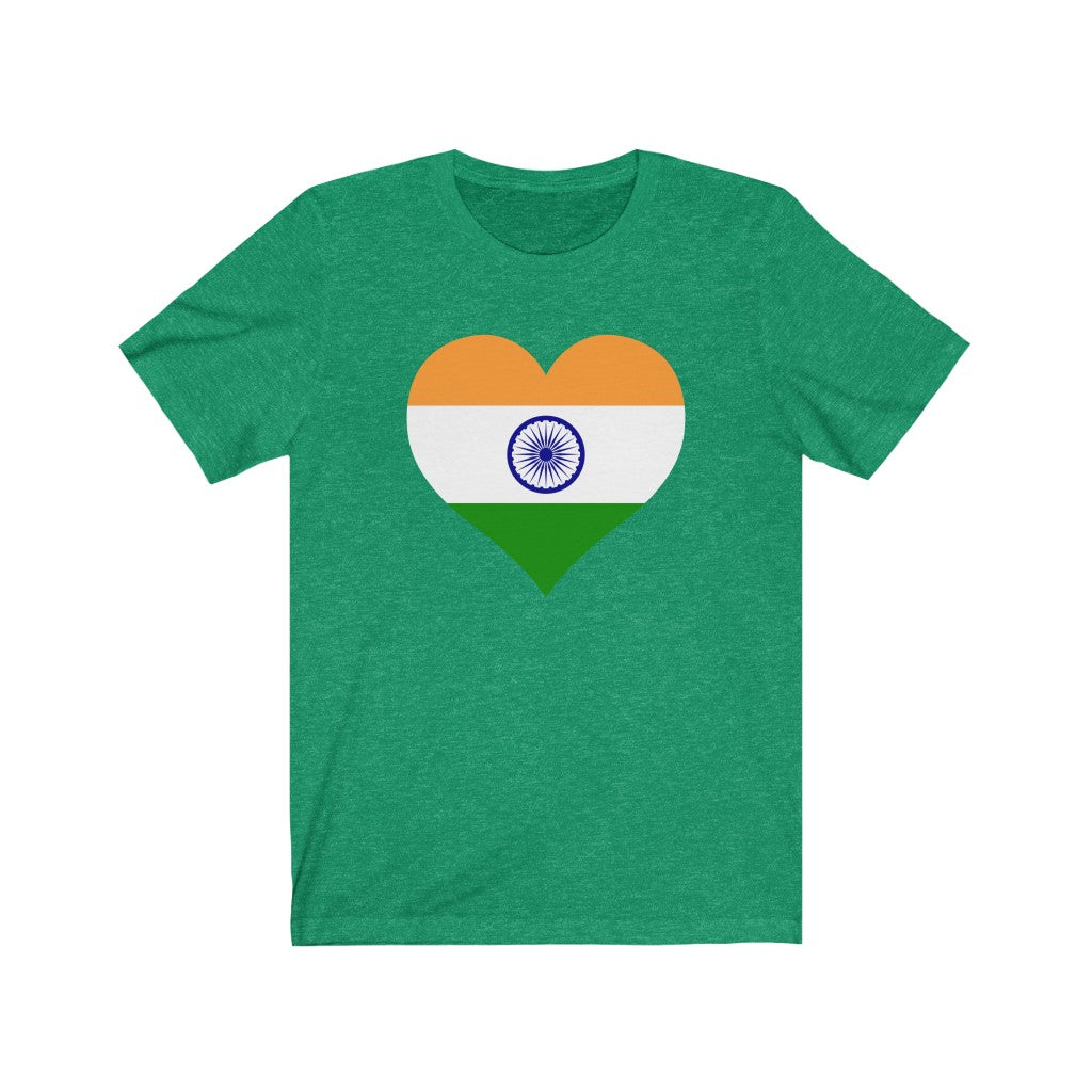 India Heart Flag Premium Tee - Unisex