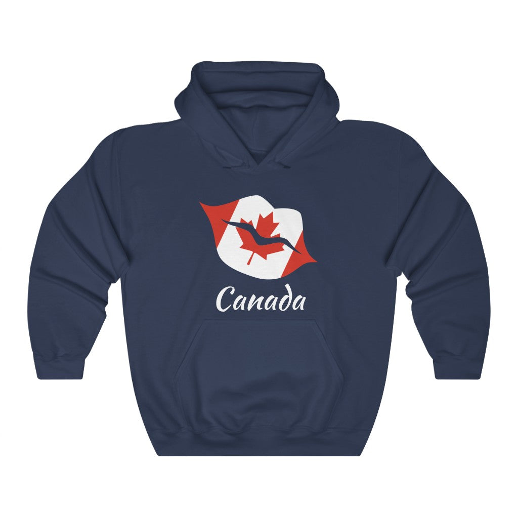 Canada Lips Flag Hoodie Sweatshirt 2 - Unisex