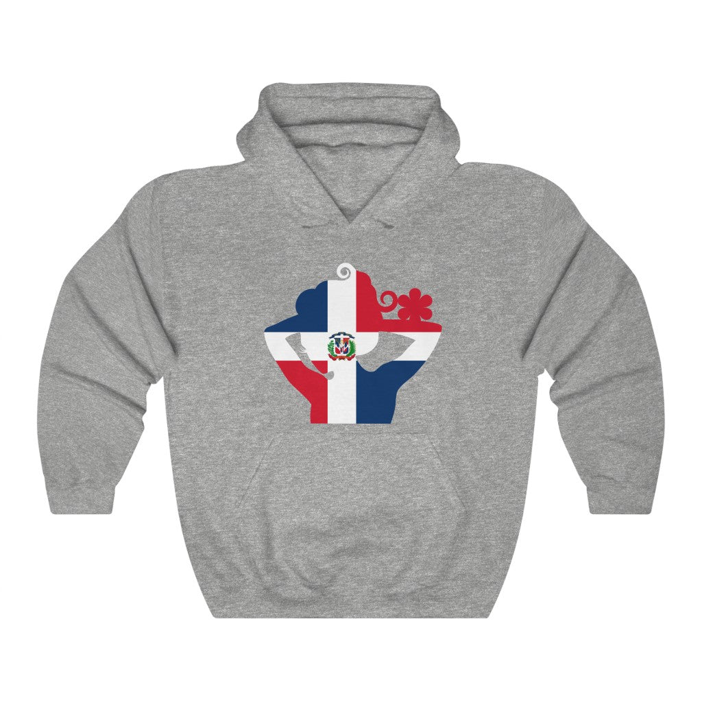 Dominican Republic Lady Flag Hoodie Sweatshirt - Unisex