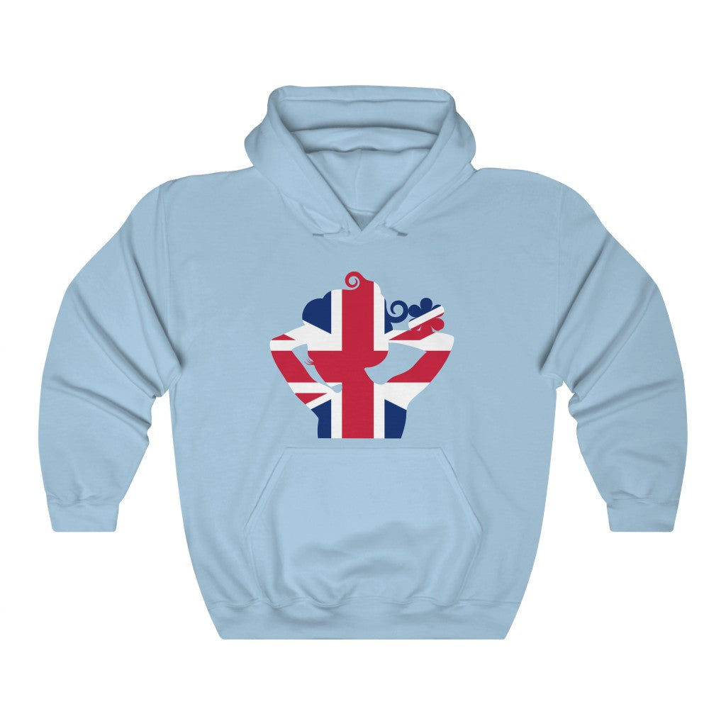 United Kingdom Lady Flag Hoodie Sweatshirt - Unisex