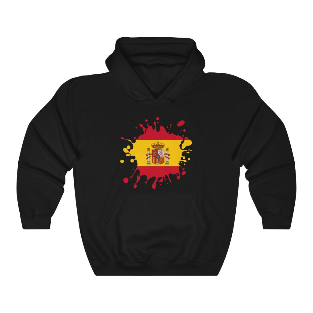 Spain Splat Flag Hoodie Sweatshirt - Unisex