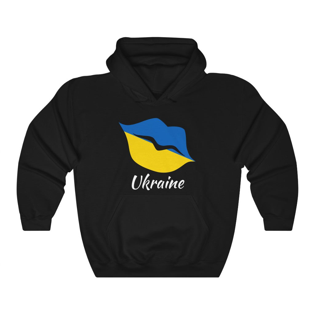 Ukraine Lips Flag Hoodie Sweatshirt 2 - Unisex