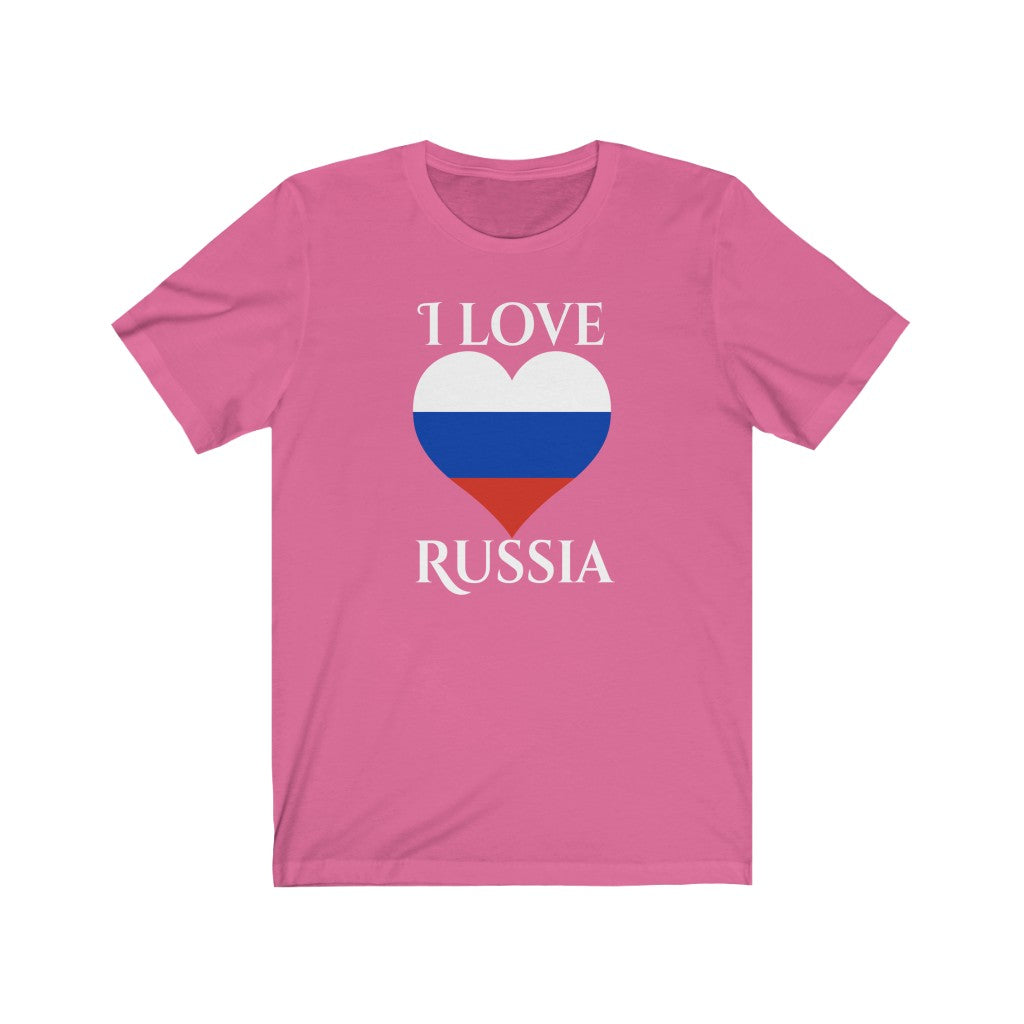 Russia Heart Flag Premium Tee 2 - Unisex