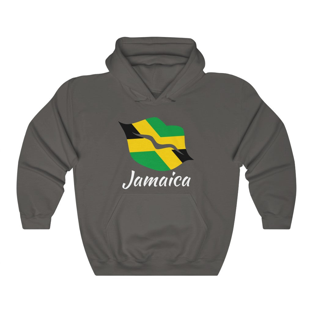 Jamaica Lips Flag Hoodie Sweatshirt 2 - Unisex