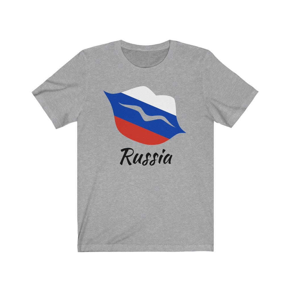 Russia Lips Flag Premium Tee 1 - Unisex