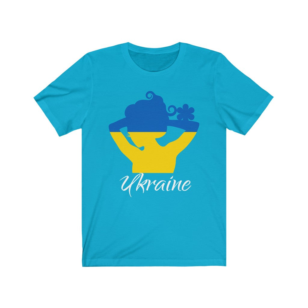 Ukraine Lady Flag Premium Tee 2 - Unisex
