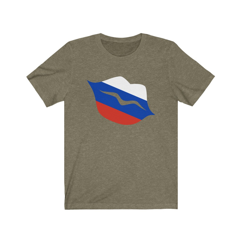 Russia Lips Flag Premium Tee - Unisex