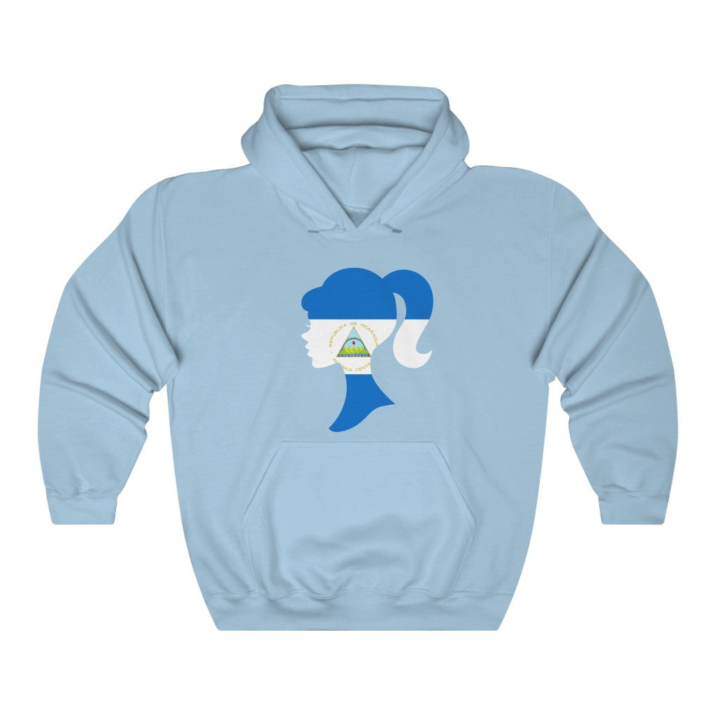 Nicaragua Girl Flag Hoodie Sweatshirt - Unisex