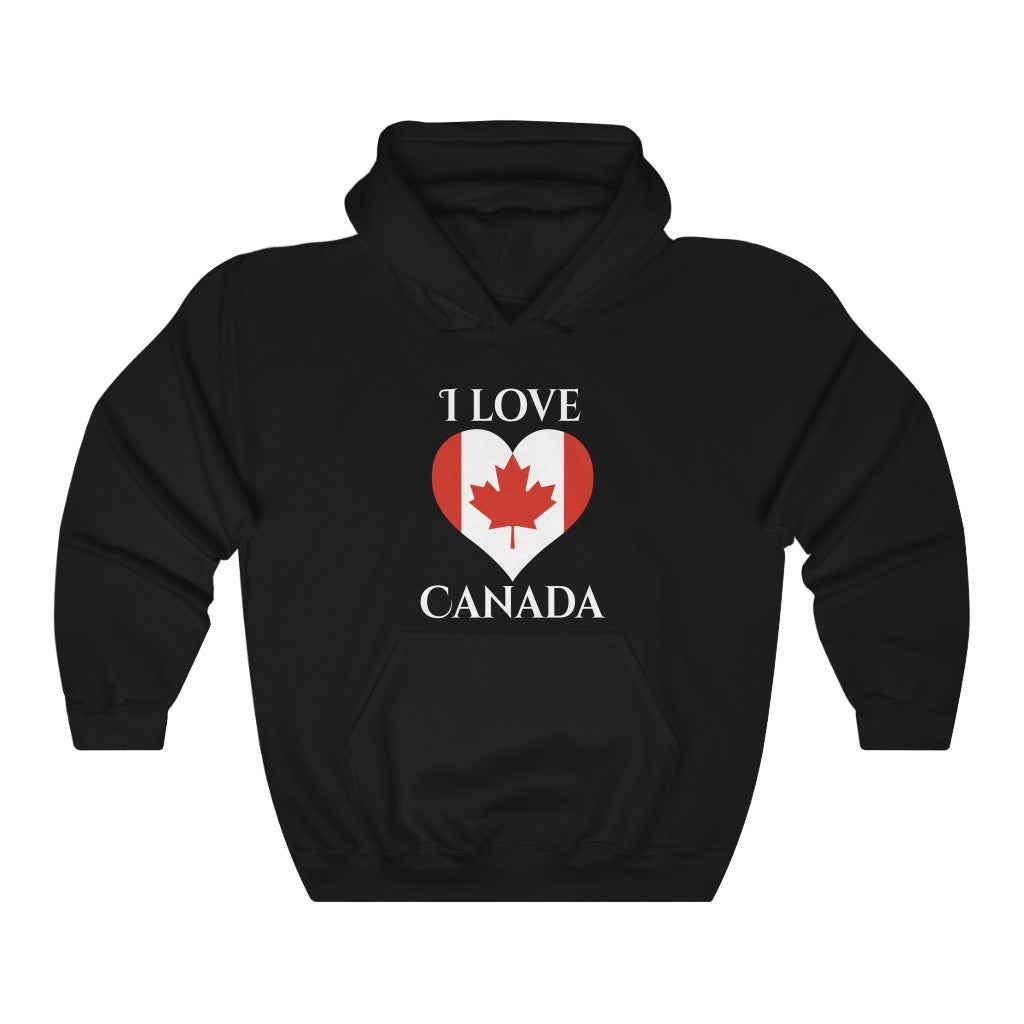 Canada Heart Flag Hoodie Sweatshirt 2 - Unisex