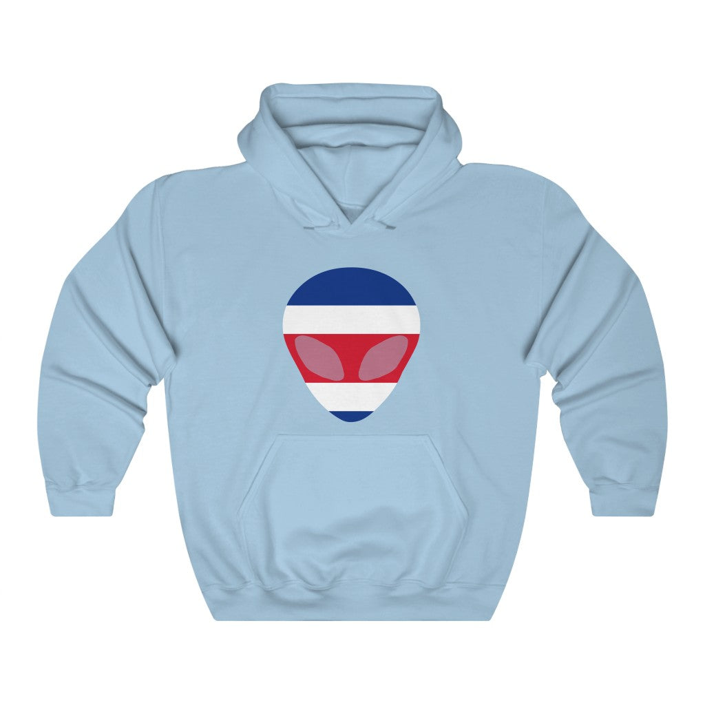 Costa Rica Alien Flag Hoodie Sweatshirt - Unisex
