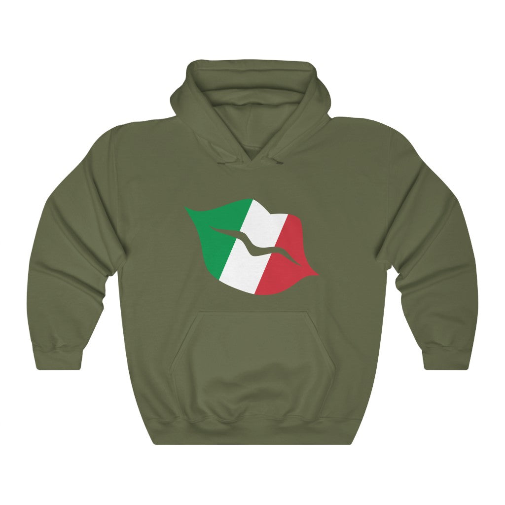 Italy Lips Flag Hoodie Sweatshirt - Unisex