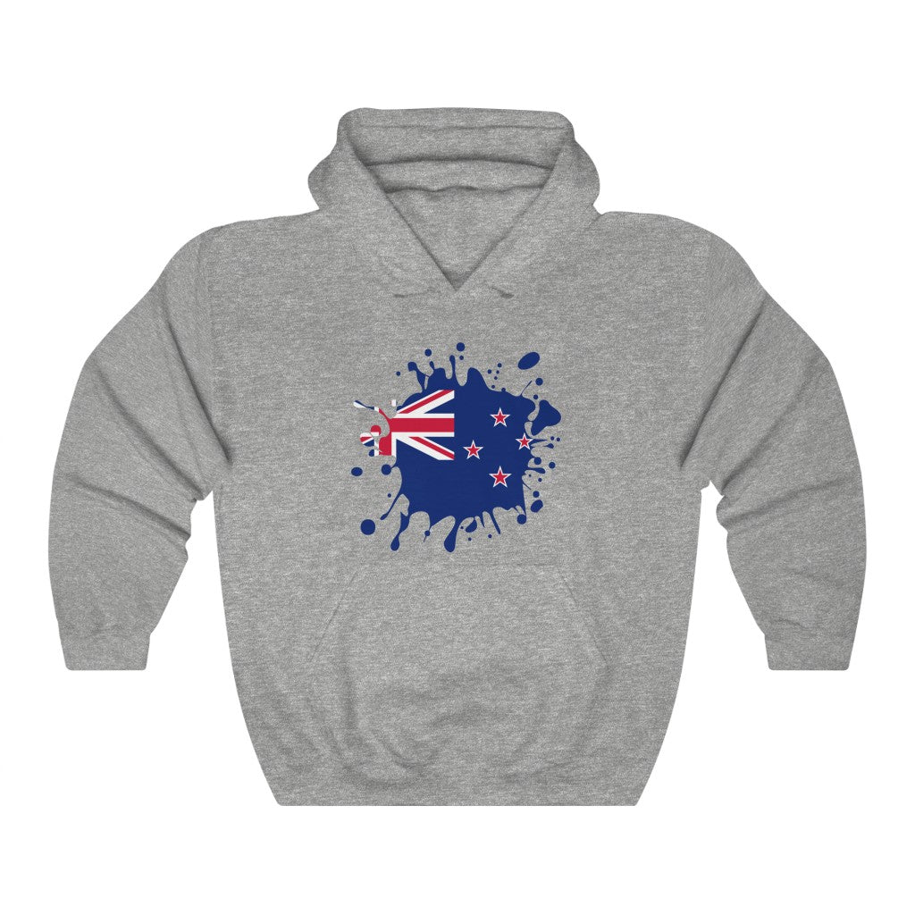 New Zealand Splat Flag Hoodie Sweatshirt - Unisex