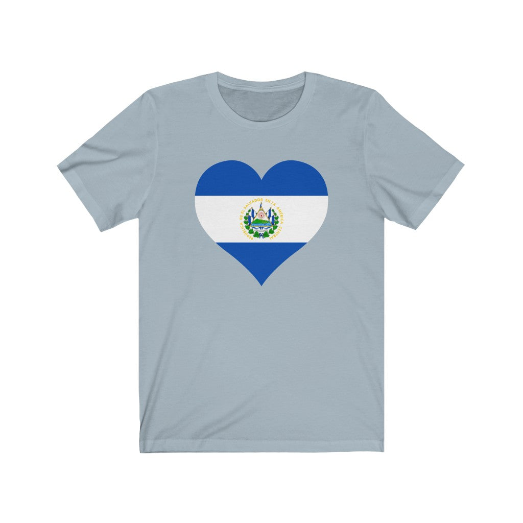 El Salvador Heart Flag Premium Tee - Unisex