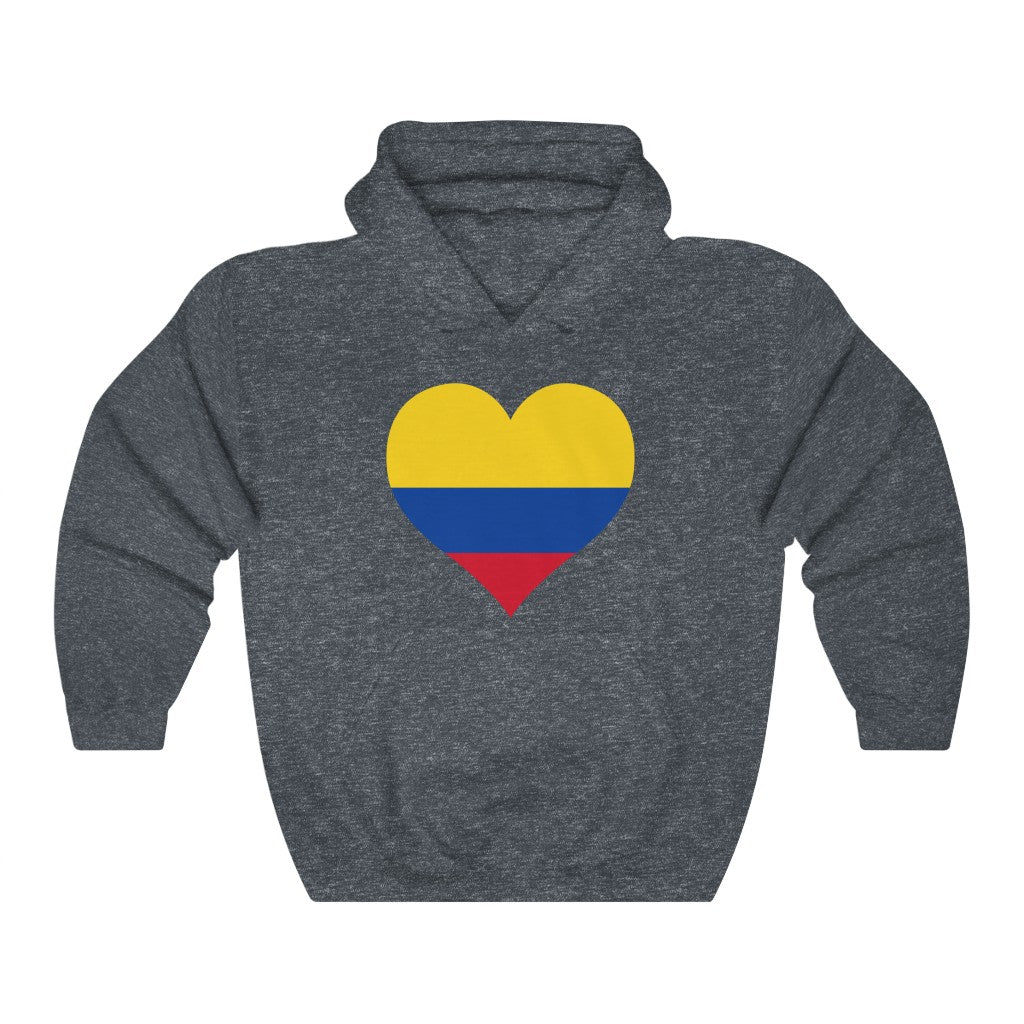 Colombia Heart Flag Hoodie Sweatshirt - Unisex