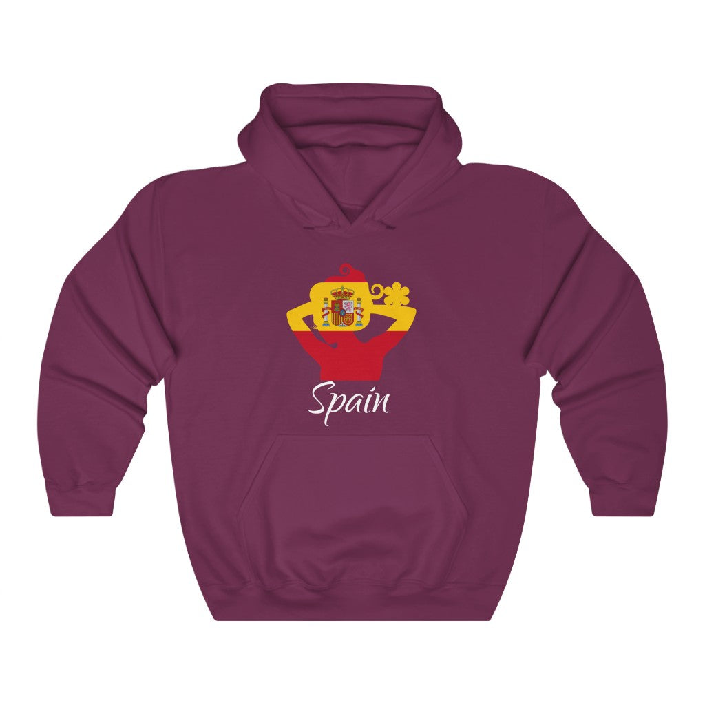 Spain Lady Flag Hoodie Sweatshirt 2 - Unisex