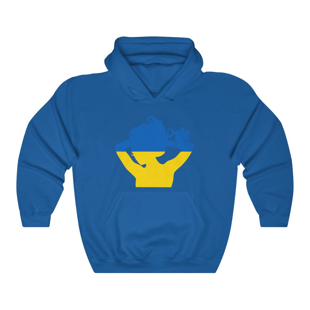 Ukraine Lady Flag Hoodie Sweatshirt - Unisex