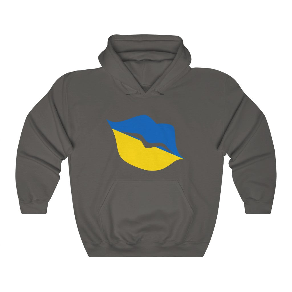 Ukraine Lips Flag Hoodie Sweatshirt - Unisex