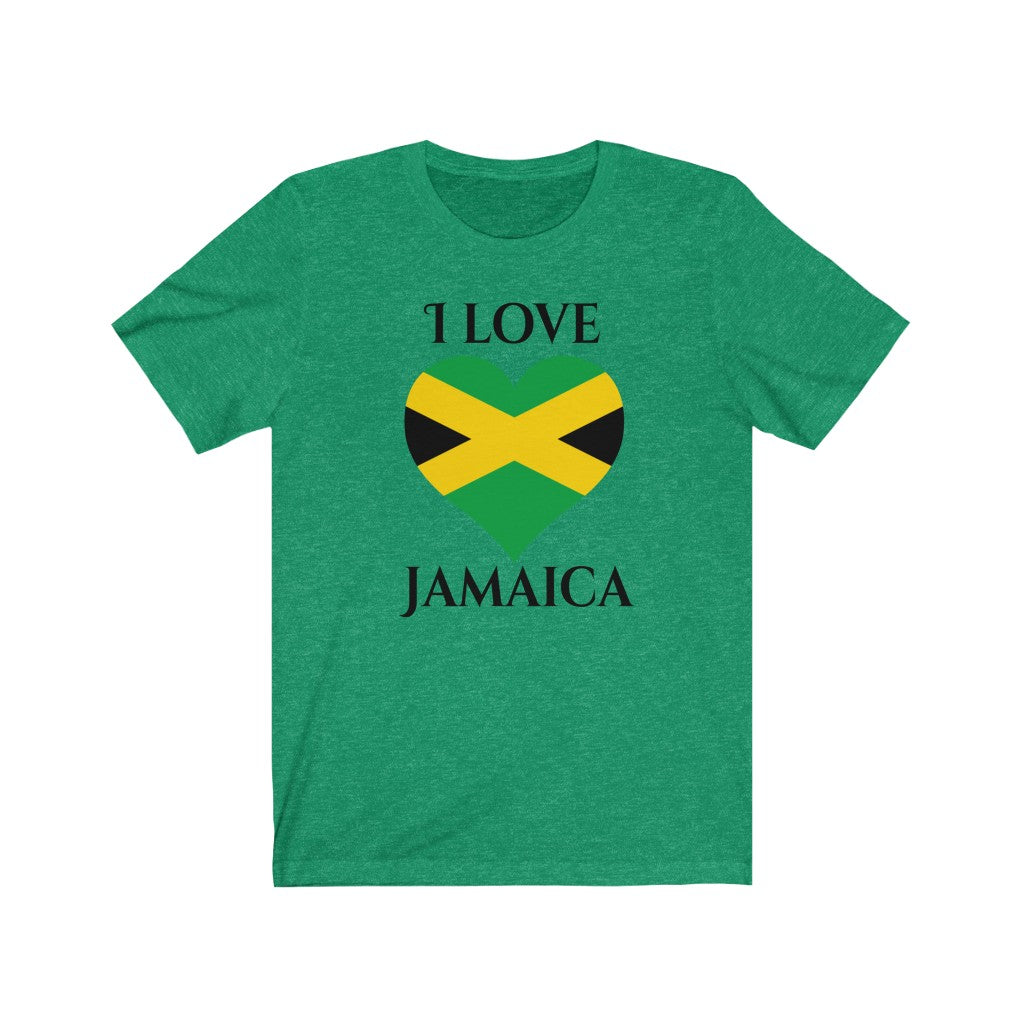 Jamaica Heart Flag Premium Tee 1 - Unisex