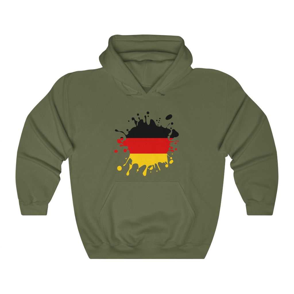 Germany Splat Flag Hoodie Sweatshirt - Unisex