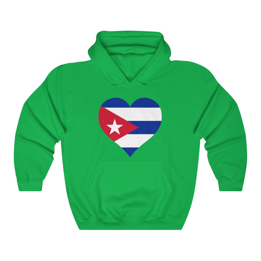 Cuba Heart Flag Hoodie Sweatshirt - Unisex