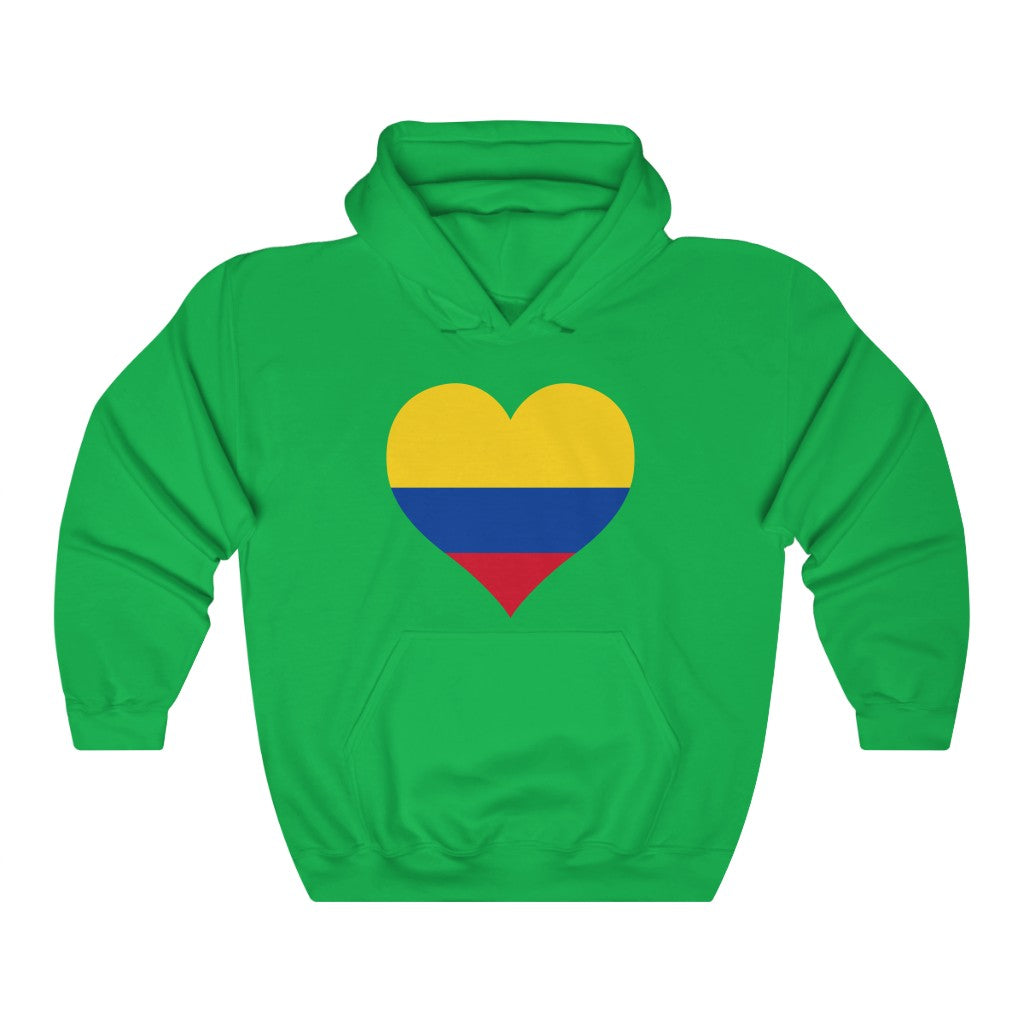 Colombia Heart Flag Hoodie Sweatshirt - Unisex