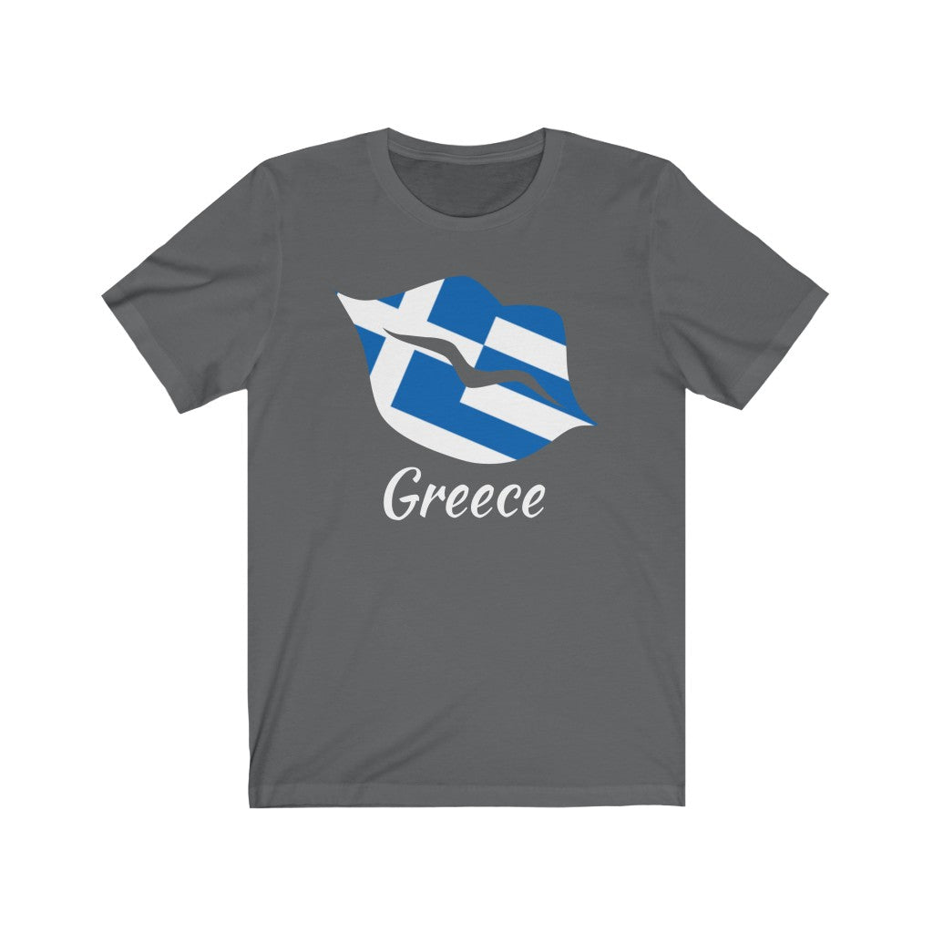 Greece Lips Flag Premium Tee 2 - Unisex