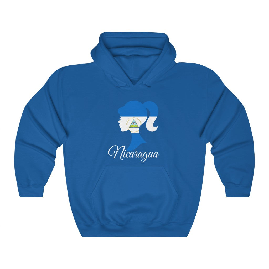 Nicaragua Girl Flag Hoodie Sweatshirt 2 - Unisex