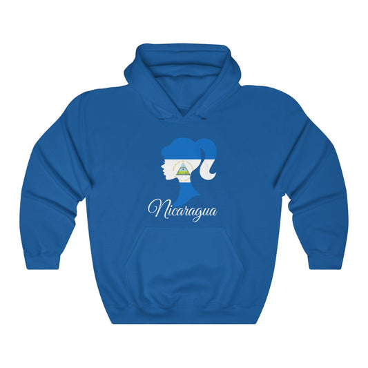 Nicaragua Girl Flag Hoodie Sweatshirt 2 - Unisex