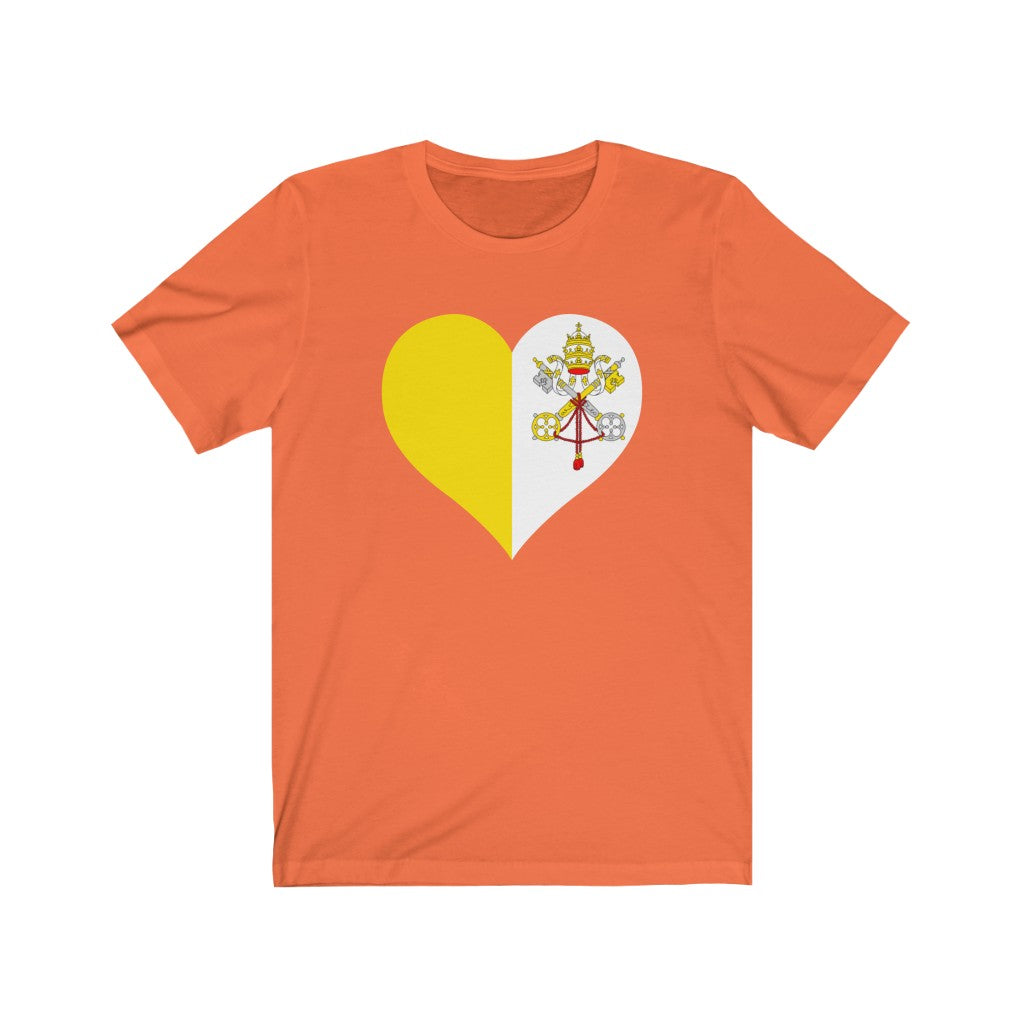Holy See Heart Flag Premium Tee - Unisex