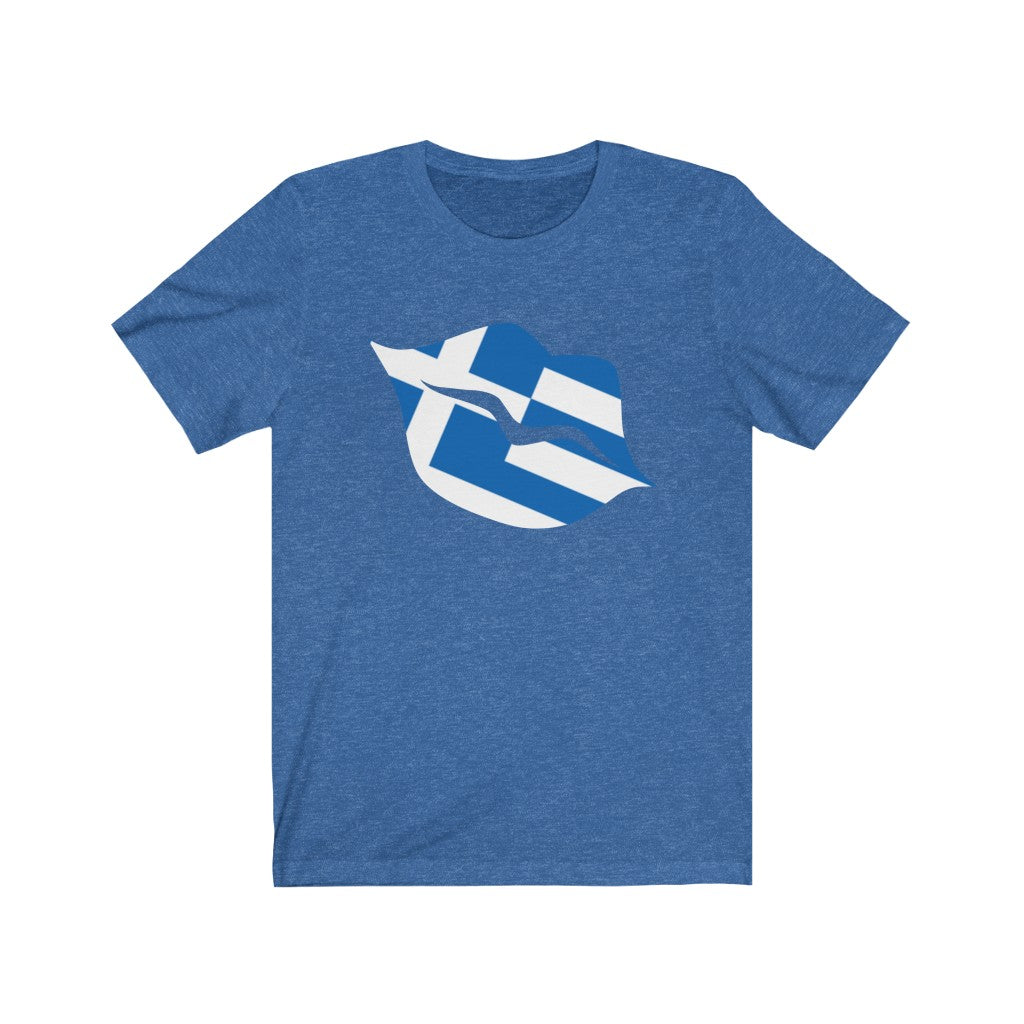 Greece Lips Flag Premium Tee - Unisex
