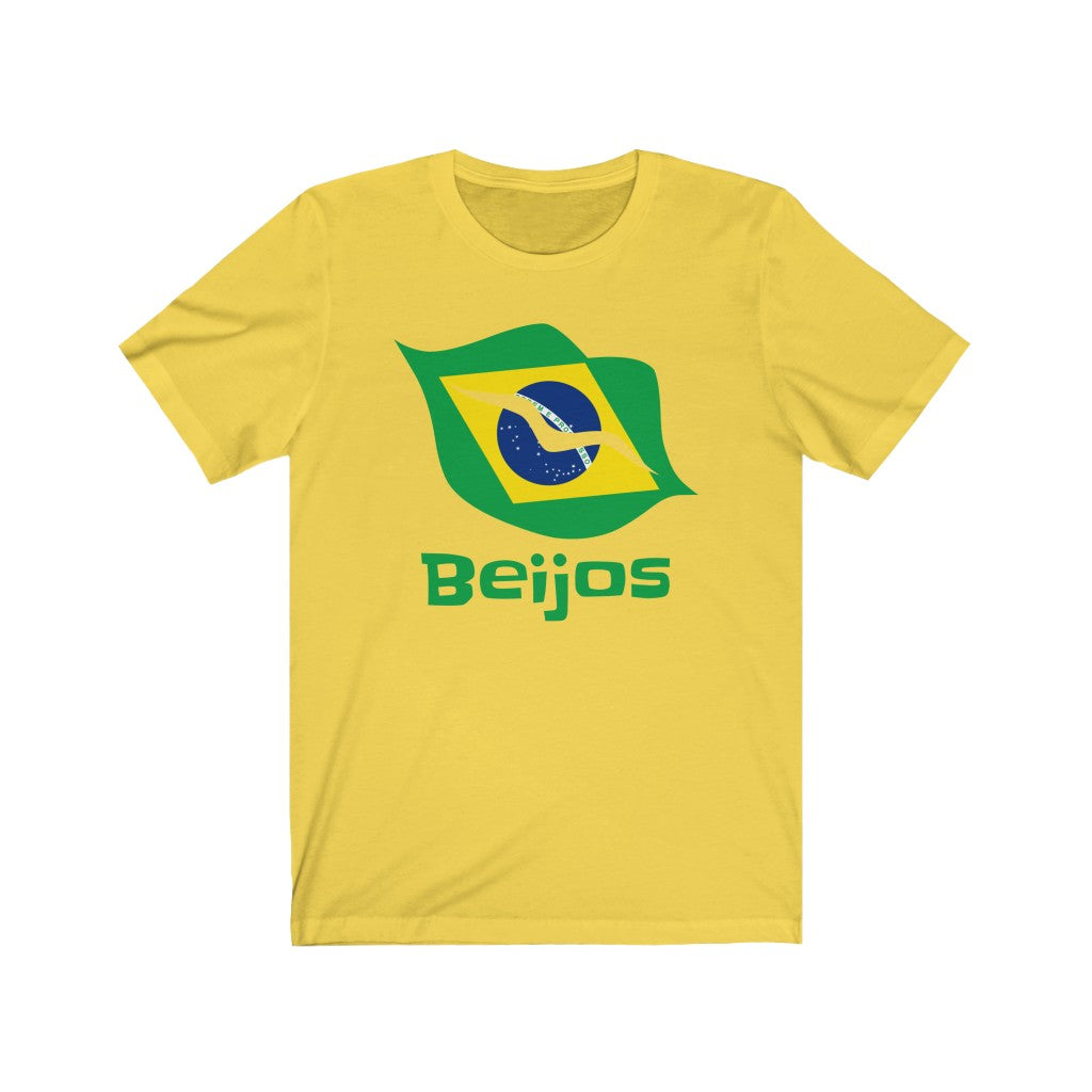 Brazil (Beijos) Lips Flag Premium Tee 1b - Unisex