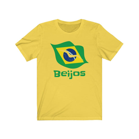 Brazil (Beijos) Lips Flag Premium Tee 1b - Unisex